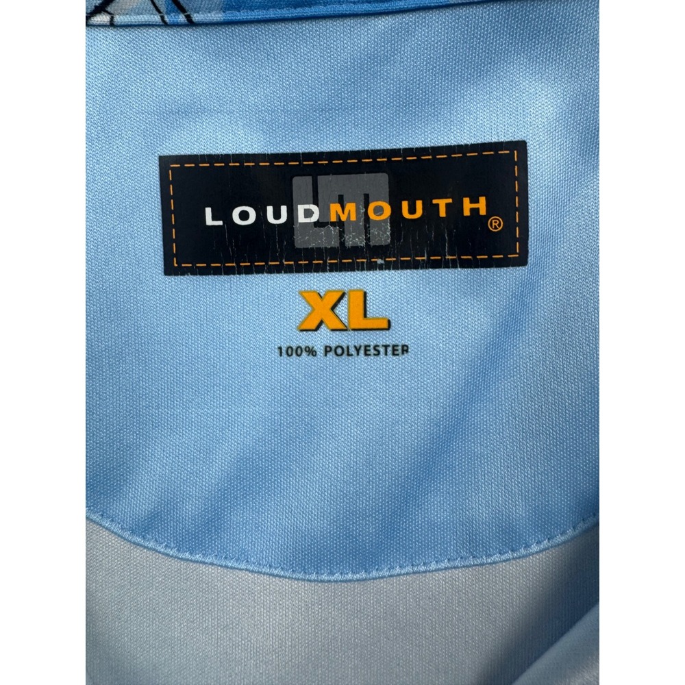 Loudmouth Golf Martini Cocktail Shaker Polo Shirt Blue Mens XL Short Sleeve - Picture 15 of 16